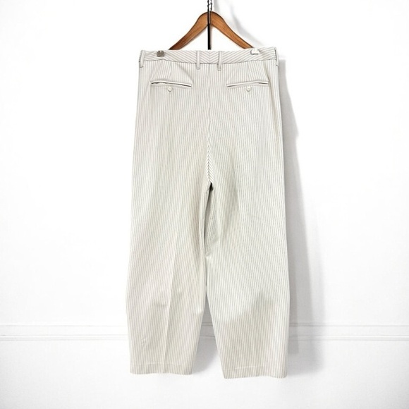 🌻NEW rag & bone Marianne Ivory Black Pinstripe Ponte Pants | Size Large - Picture 8 of 12